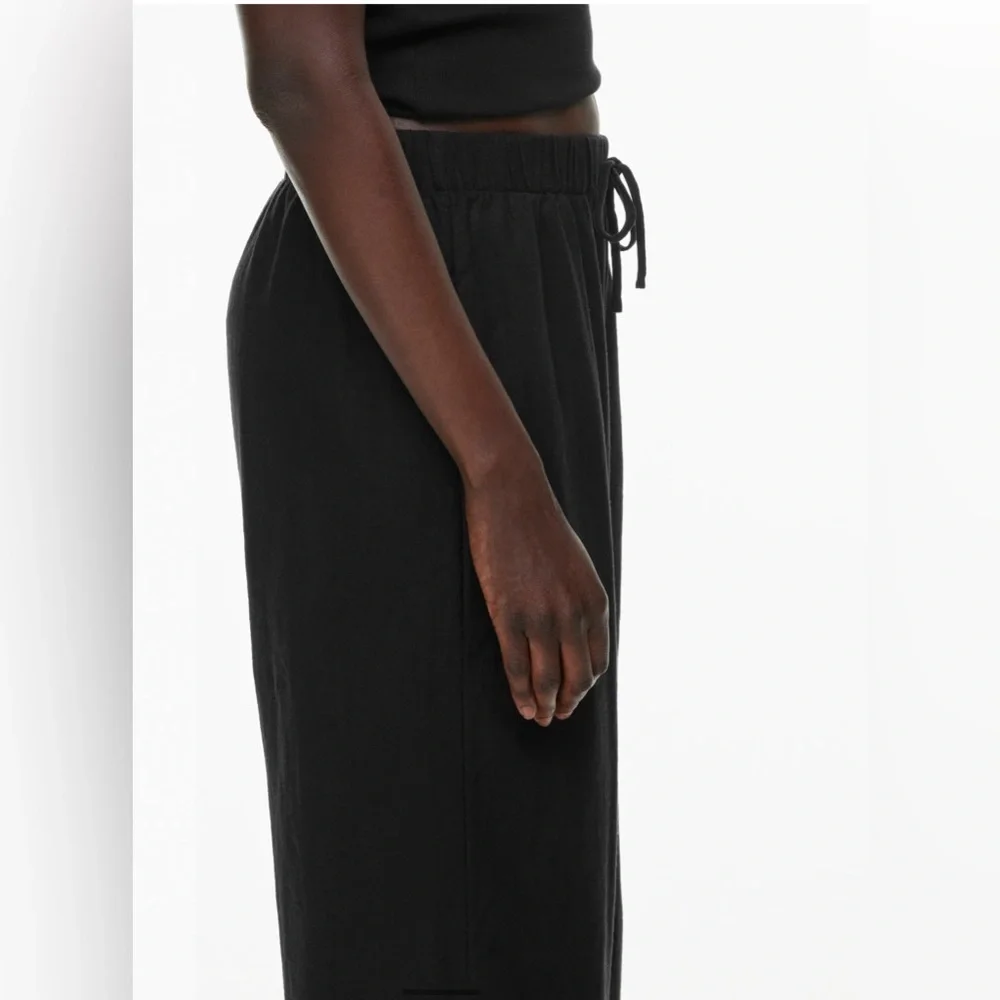 NWT Aritzia The Group by Babaton Sontag Linen Pant in Black Size Small